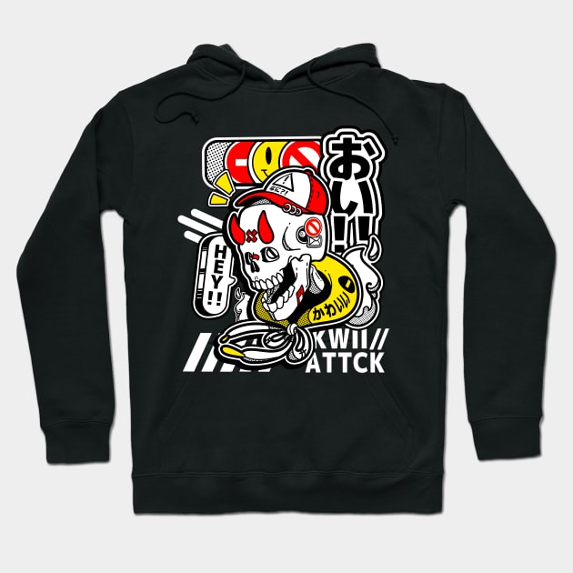 Harajukyo Streetwear Skull Hoodie by KawaiiAttack